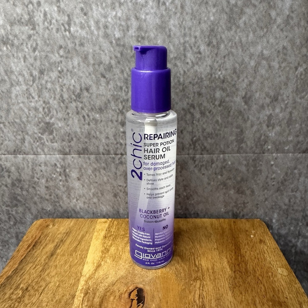 Giovanni 2chic Repairing Super Potion Hair Oil Serum 4 oz Blackberry Coconut